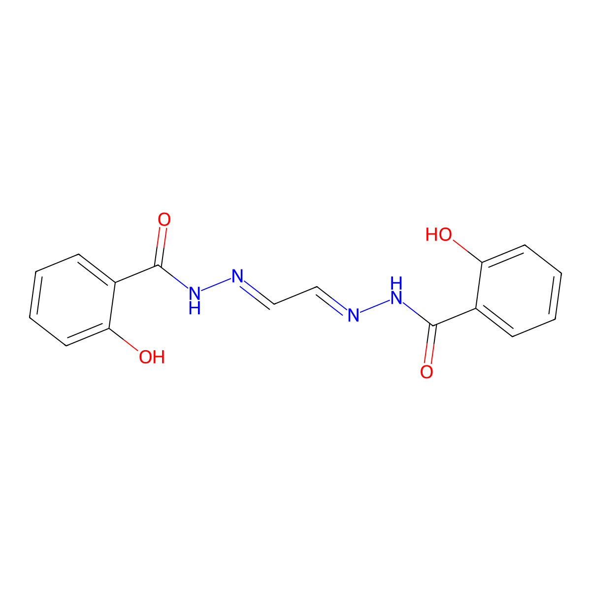 Benzoic acid, 2-hydroxy-, 1,2-ethanediylidenedihydrazide molecular structure, CAS 84270-14-4