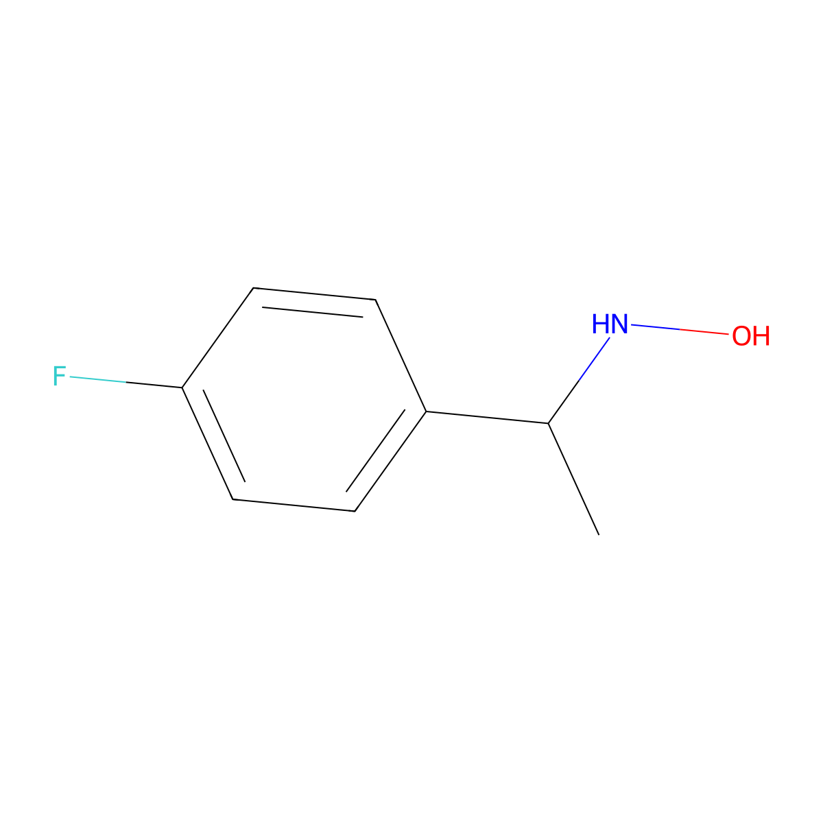 N-[1-(4-fluorophenyl)ethyl]hydroxylamine molecular structure, CAS 84271-13-6