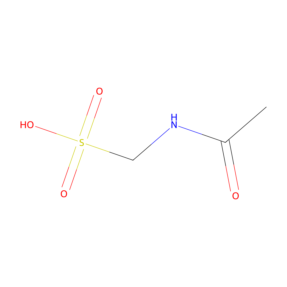 Acetamidomethanesulfonic acid molecular structure, CAS 84271-29-4
