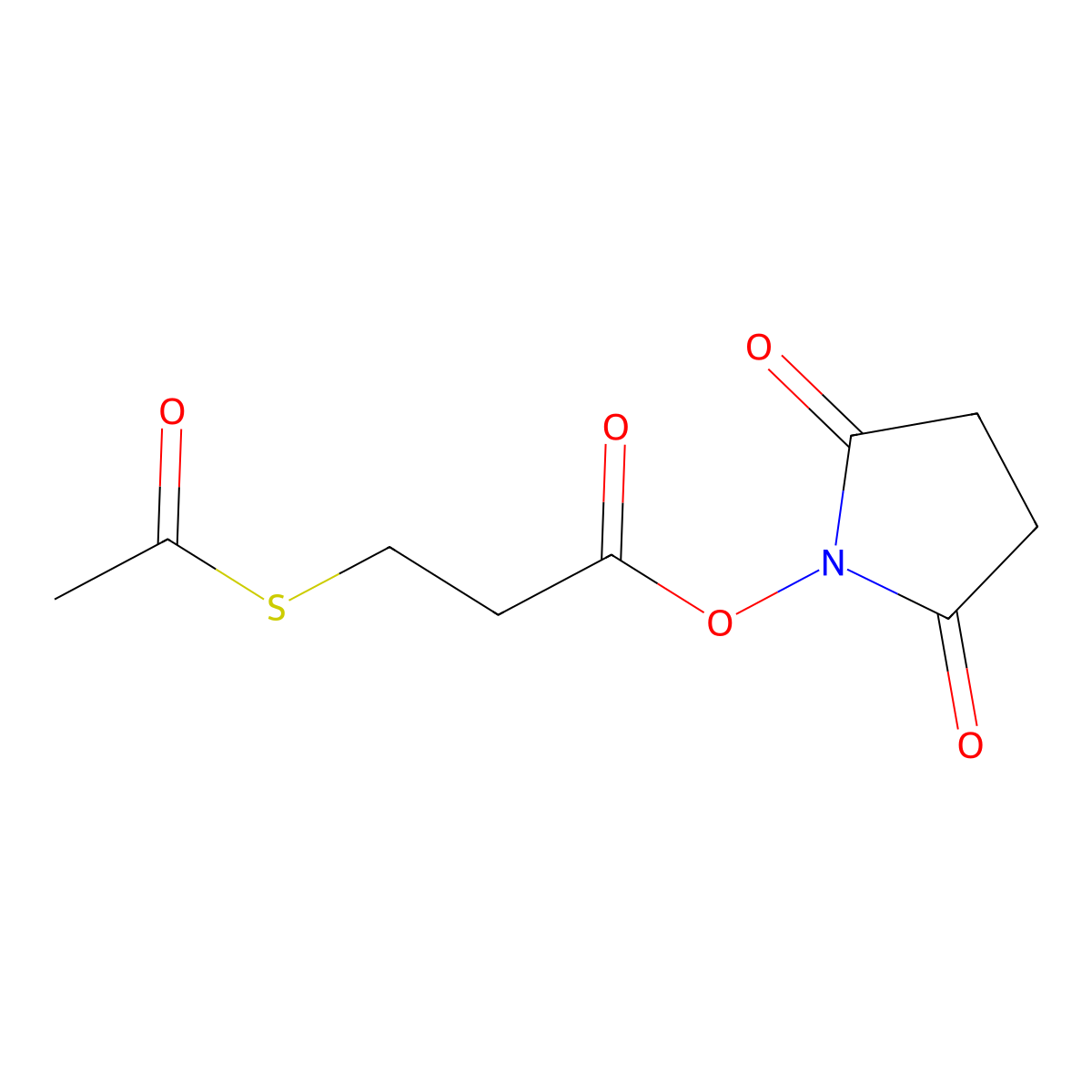 2,5-Dioxopyrrolidin-1-YL 3-(acetylthio)propanoate molecular structure, CAS 84271-78-3