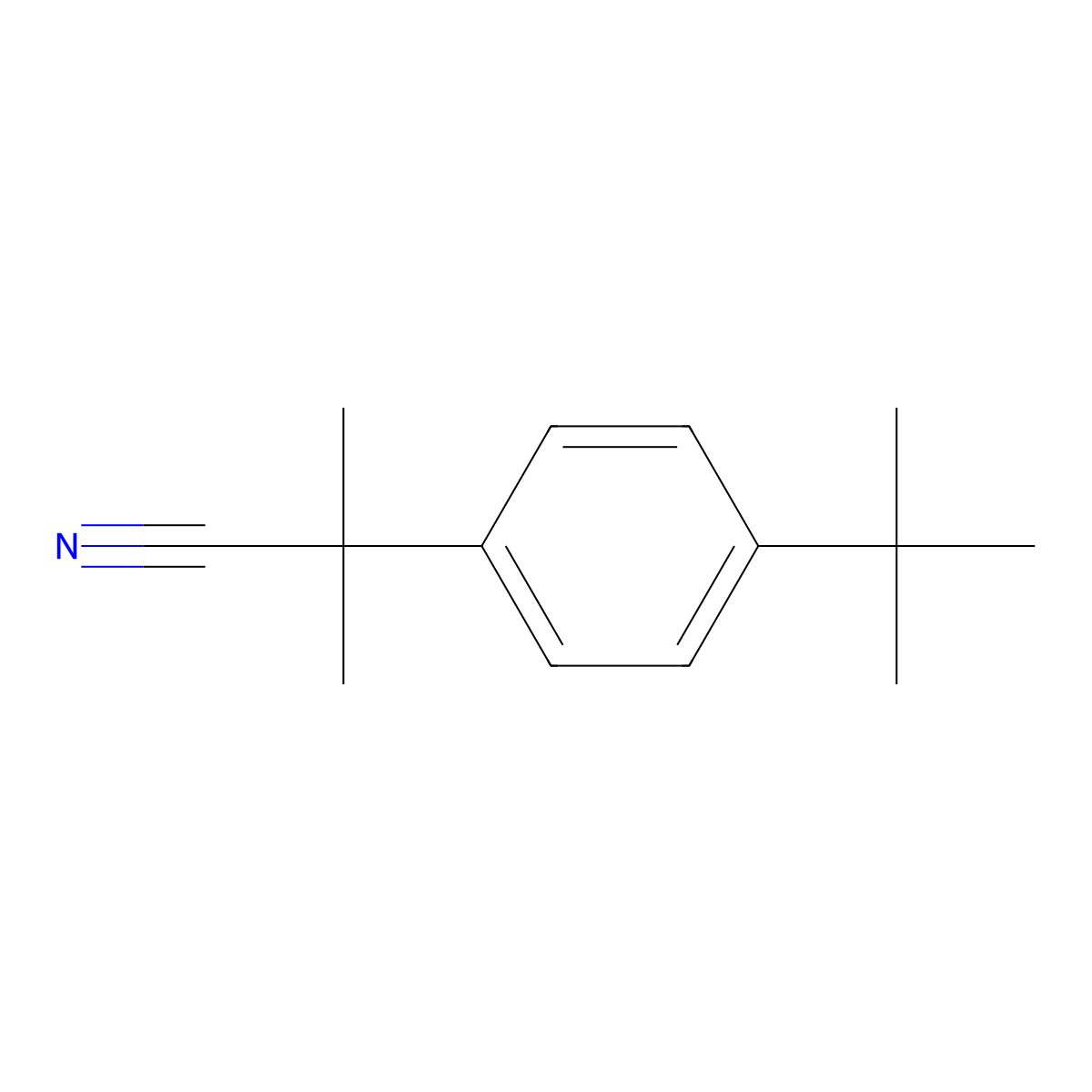 2-(4-Tert-butylphenyl)-2-methylpropanenitrile molecular structure, CAS 84271-84-1