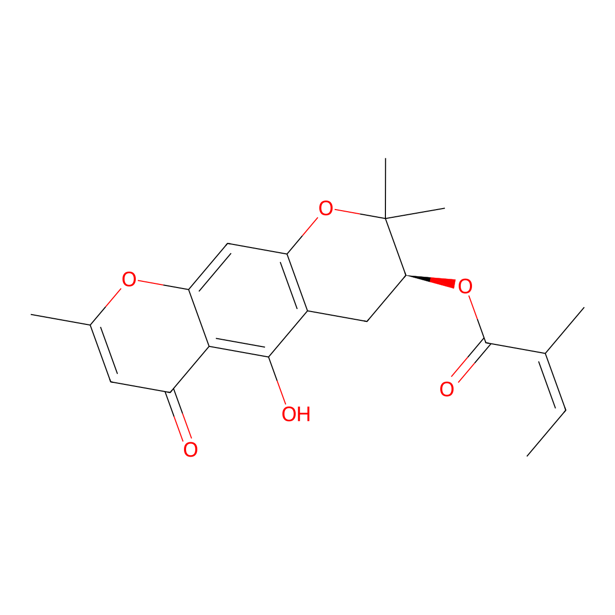 3-O-Angeloylhamaudol molecular structure, CAS 84272-84-4
