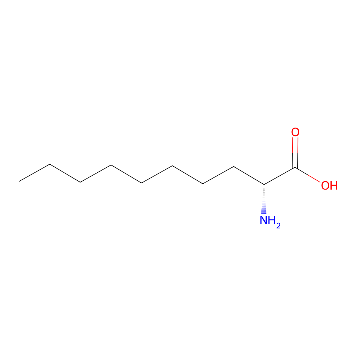 (R)-2-Aminodecanoic acid molecular structure, CAS 84276-16-4