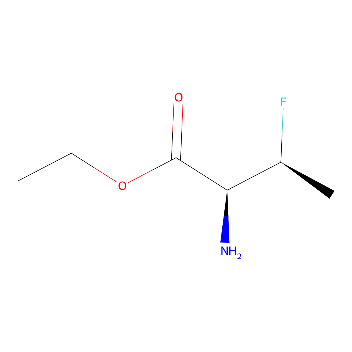 ethyl (2S,3S)-2-amino-3-fluorobutanoate molecular structure, CAS 84277-09-8