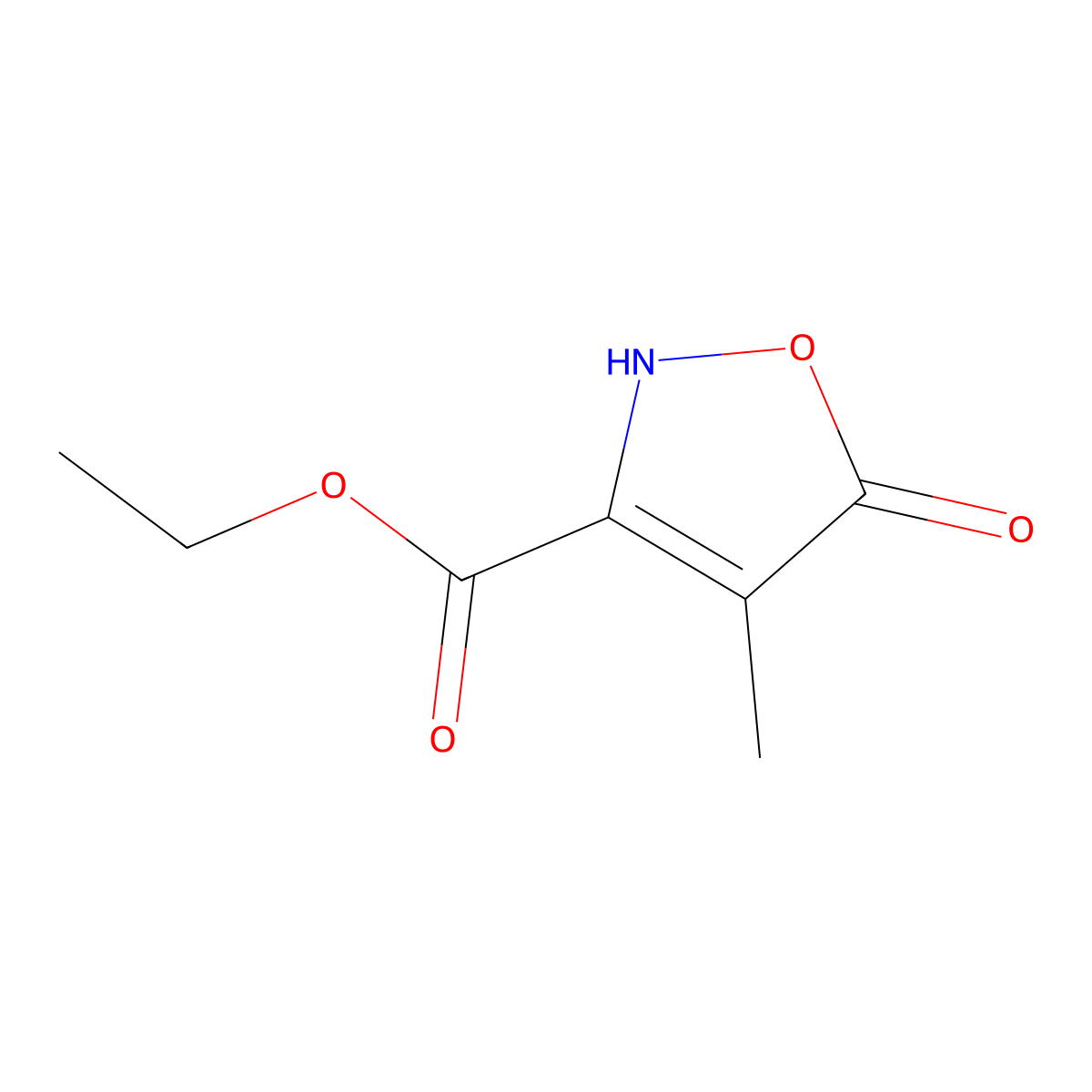 Ethyl 4-methyl-5-oxo-2,5-dihydroisoxazole-3-carboxylate molecular structure, CAS 84280-59-1