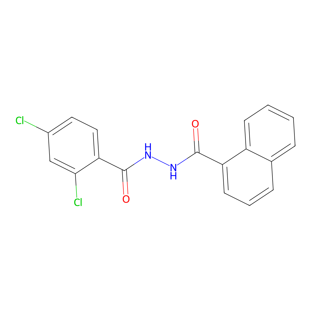2'-(2,4-Dichlorobenzoyl)-1-naphthohydrazide molecular structure, CAS 84282-10-0