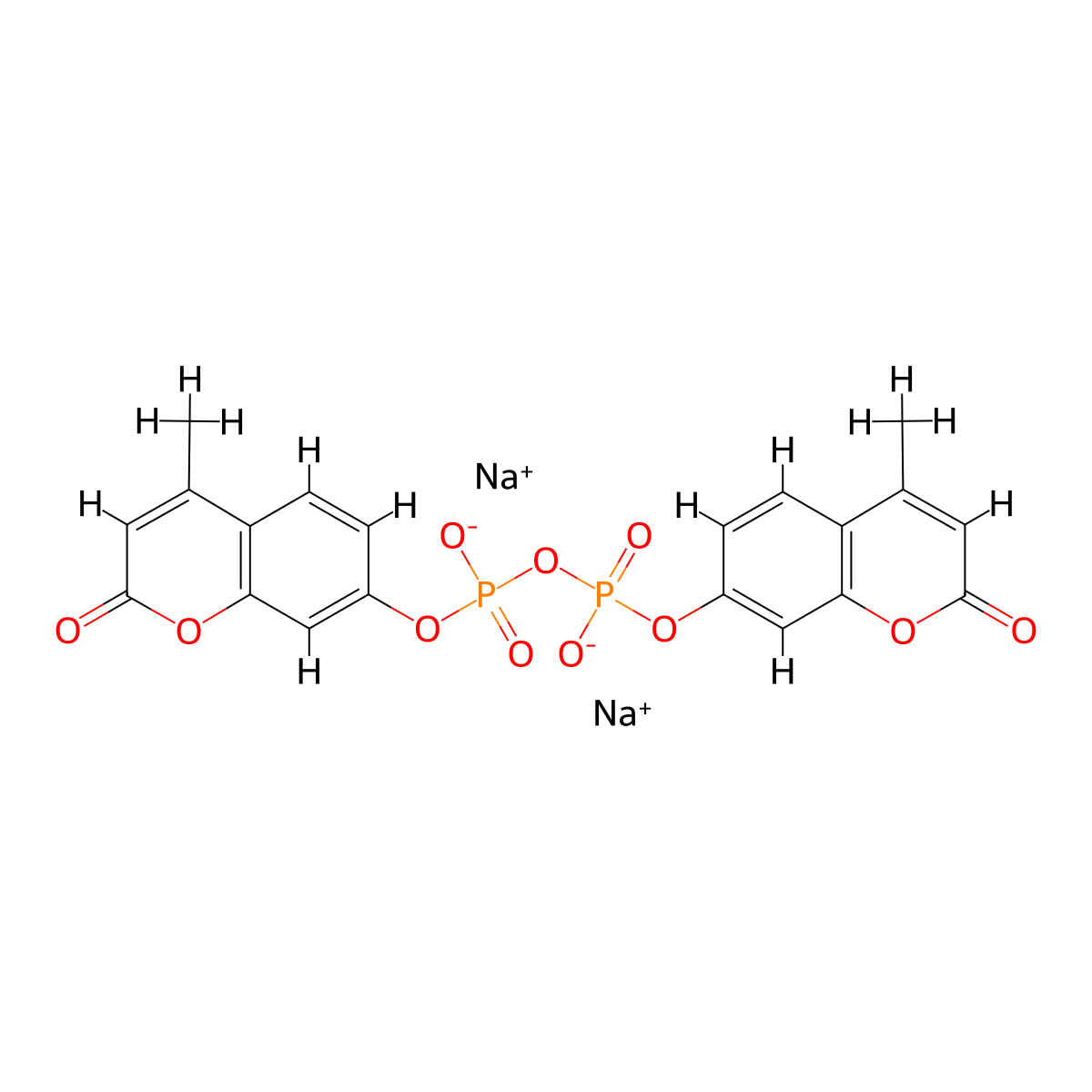 4-Methylumbelliferyl pyrophosphate diester disodium salt molecular structure, CAS 84282-11-1