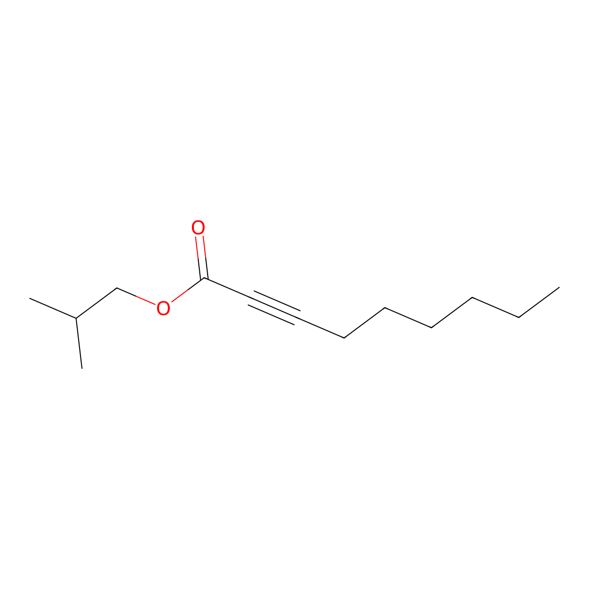 2-Nonynoic acid, 2-methylpropyl ester molecular structure, CAS 84282-44-0