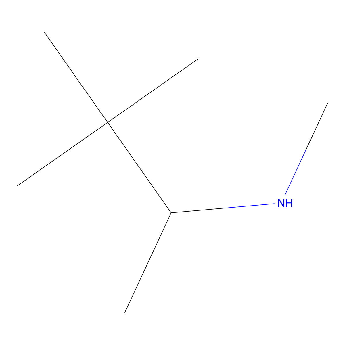 (3,3-Dimethylbutan-2-yl)(methyl)amine molecular structure, CAS 84285-38-1