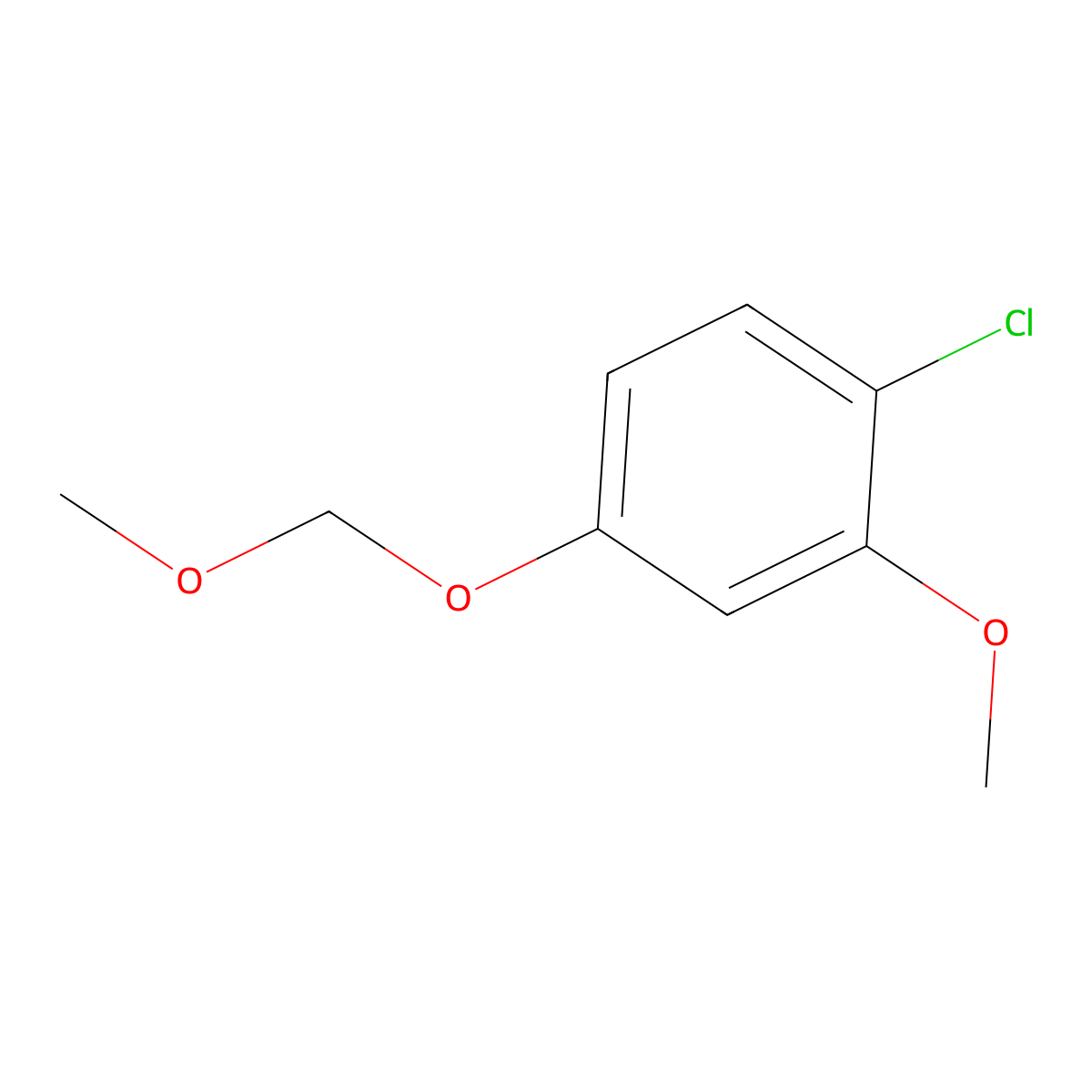 1-Chloro-2-methoxy-4-(methoxymethoxy)benzene molecular structure, CAS 84290-28-8