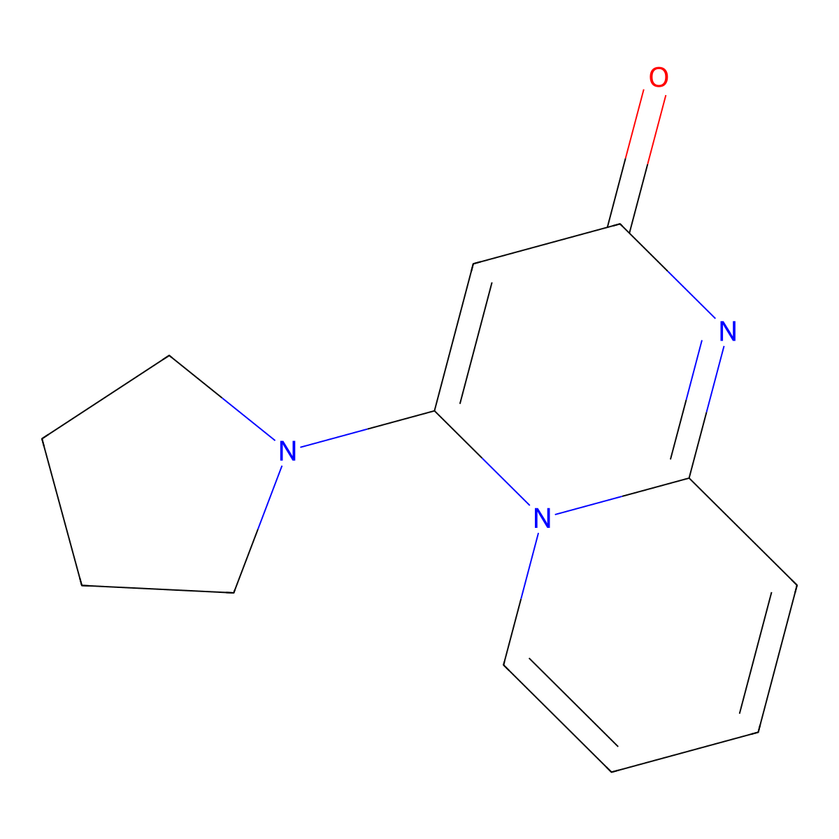 4-(pyrrolidin-1-yl)-2H-pyrido[1,2-a]pyrimidin-2-one molecular structure, CAS 84292-29-5