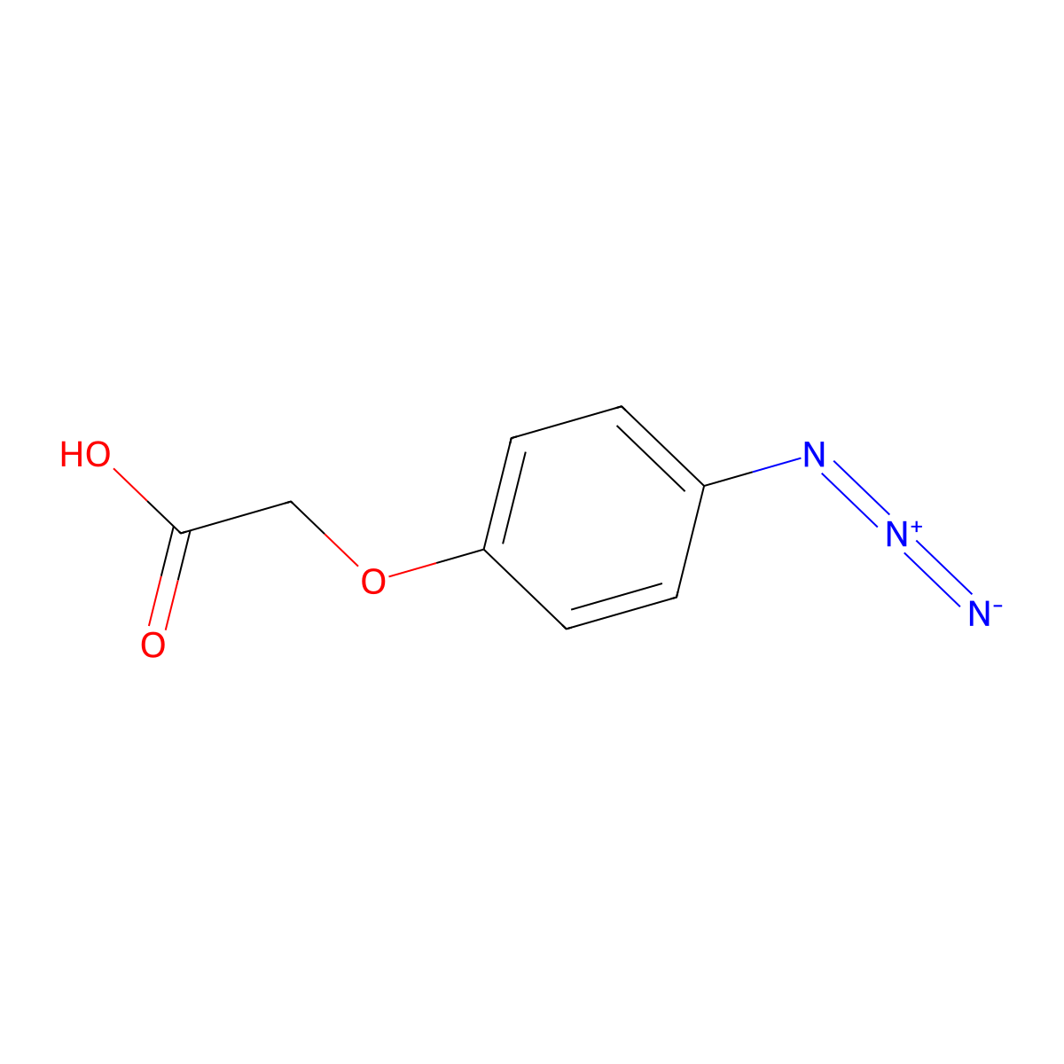 2-(4-Azidophenoxy)acetic acid molecular structure, CAS 84292-36-4