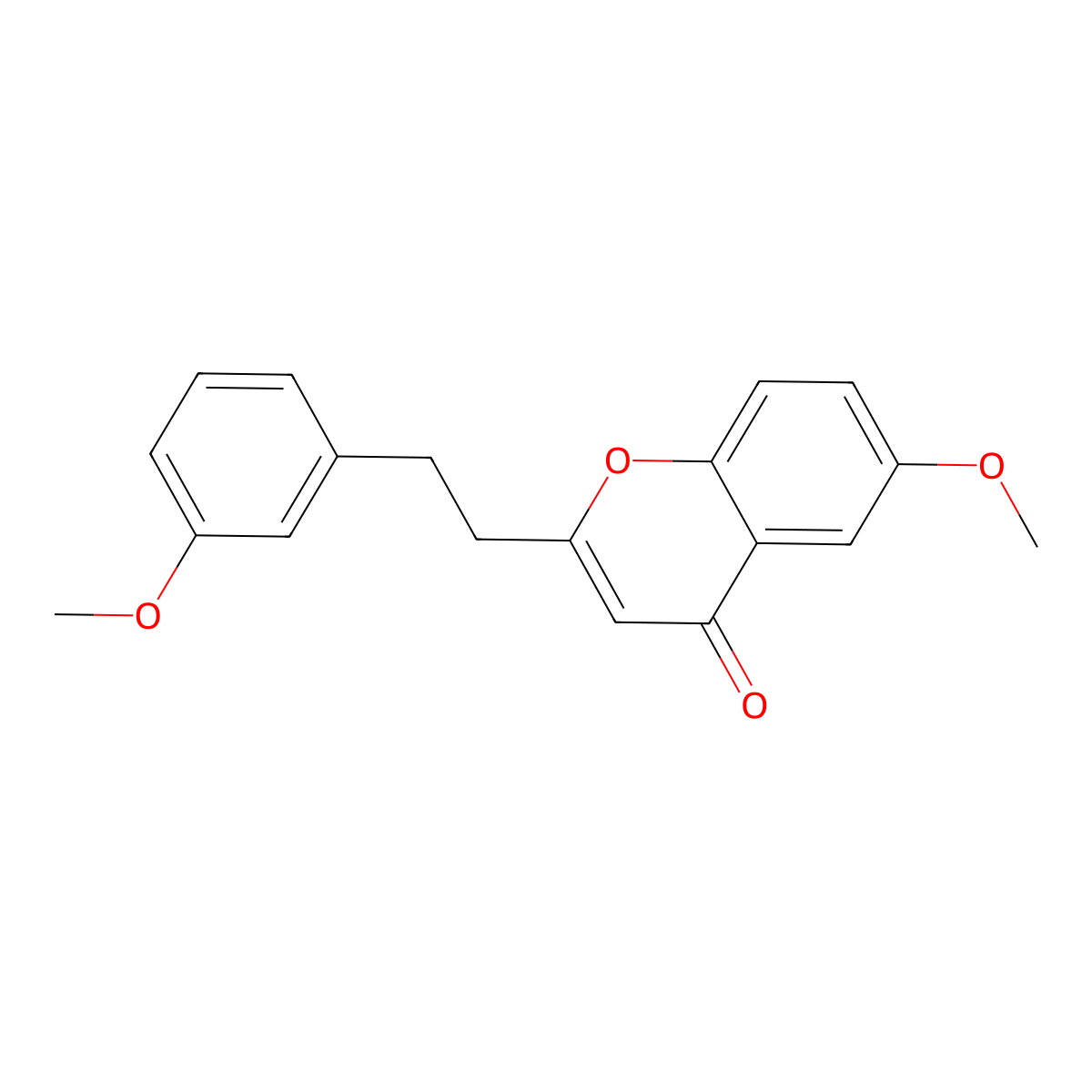 6-Methoxy-2-[2-(3'-methoxyphenyl)ethyl]chromone molecular structure, CAS 84294-88-2