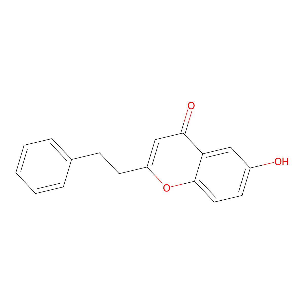 6-Hydroxy-2-Phenethyl-Chromen-4-One molecular structure, CAS 84294-90-6