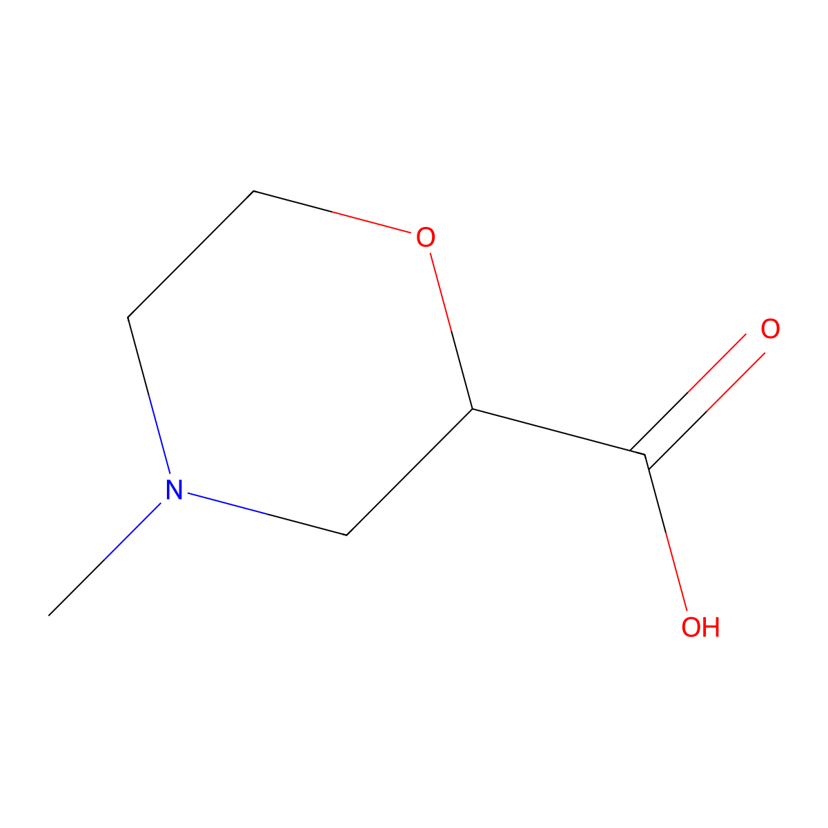 4-Methylmorpholine-2-carboxylic acid molecular structure, CAS 842949-48-8