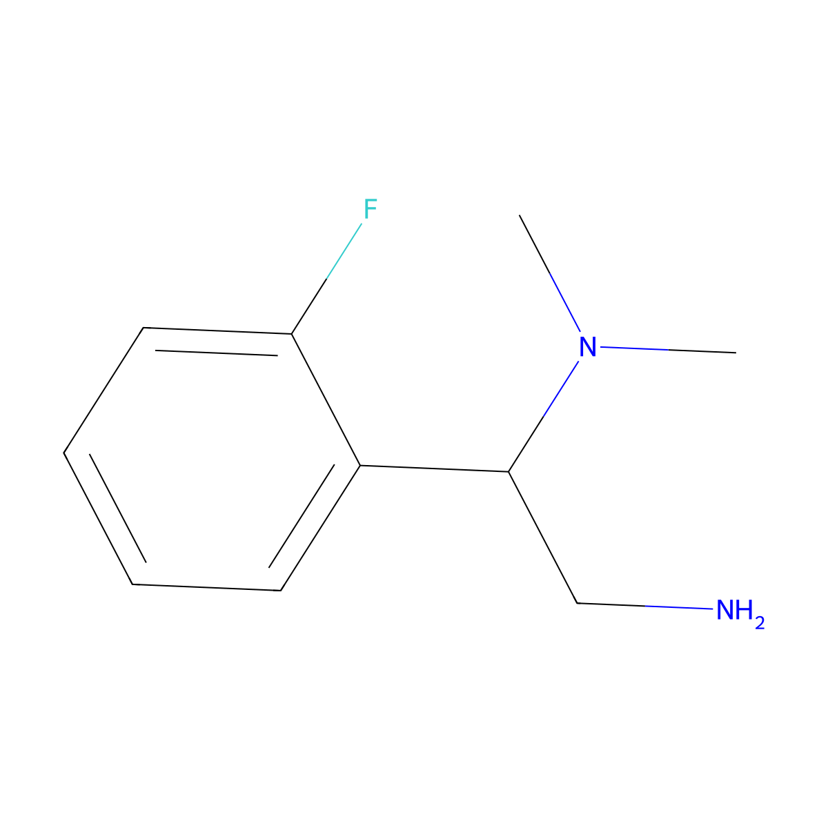 [2-Amino-1-(2-fluorophenyl)ethyl]dimethylamine molecular structure, CAS 842954-76-1