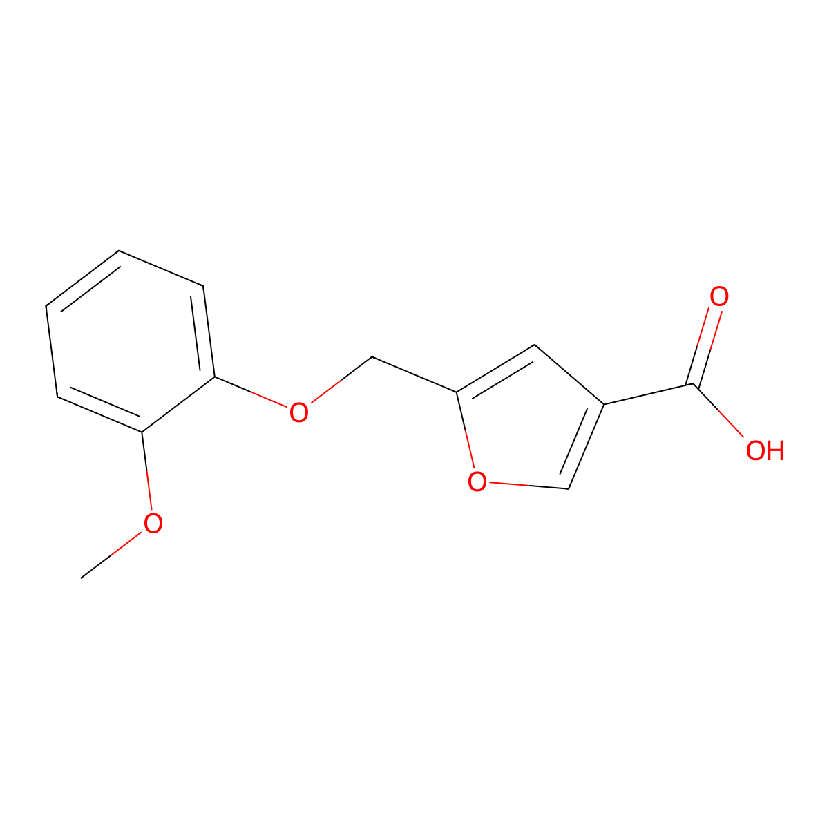 5-(2-Methoxy-phenoxymethyl)-furan-3-carboxylic acid molecular structure, CAS 842954-83-0