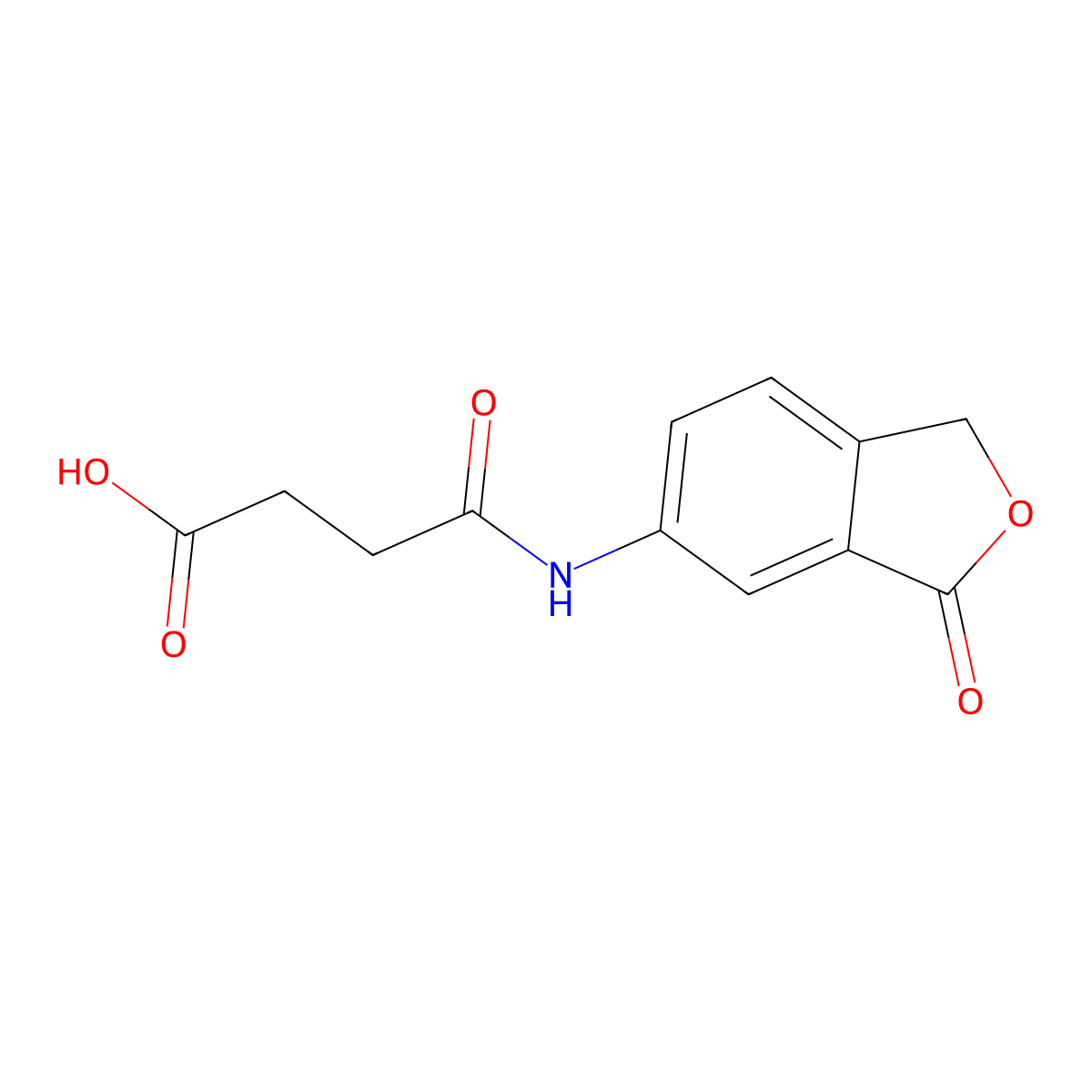 N-(3-Oxo-1,3-dihydro-isobenzofuran-5-yl)-succinamic acid molecular structure, CAS 842954-88-5