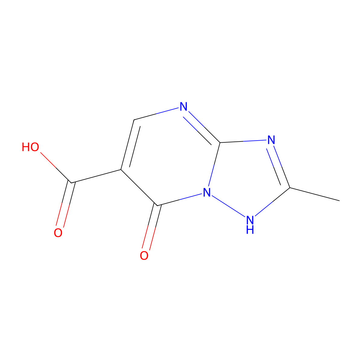2-methyl-7-oxo-4H,7H-[1,2,4]triazolo[1,5-a]pyrimidine-6-carboxylic acid molecular structure, CAS 842954-97-6