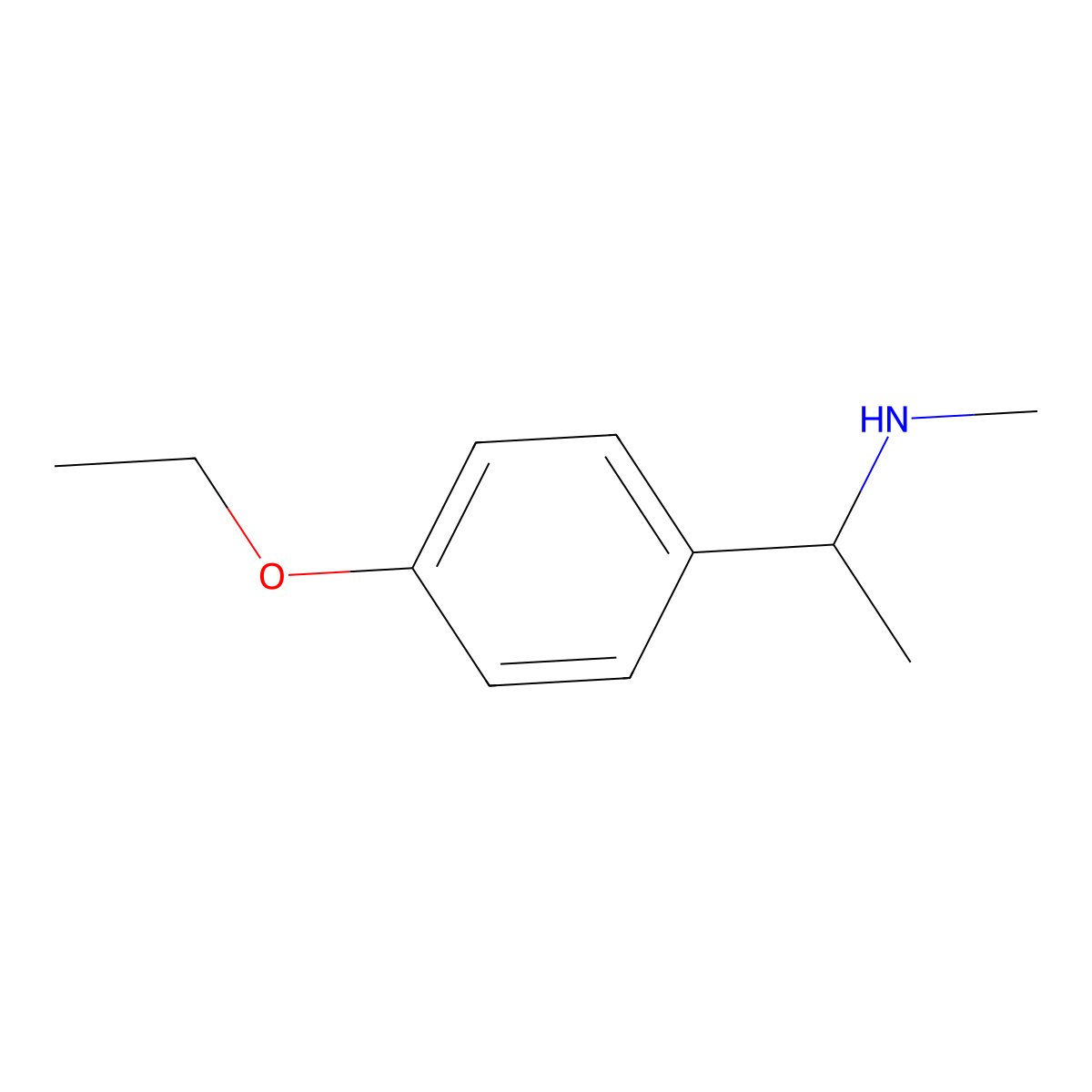 1-(4-ethoxyphenyl)-N-methylethanamine molecular structure, CAS 842955-24-2