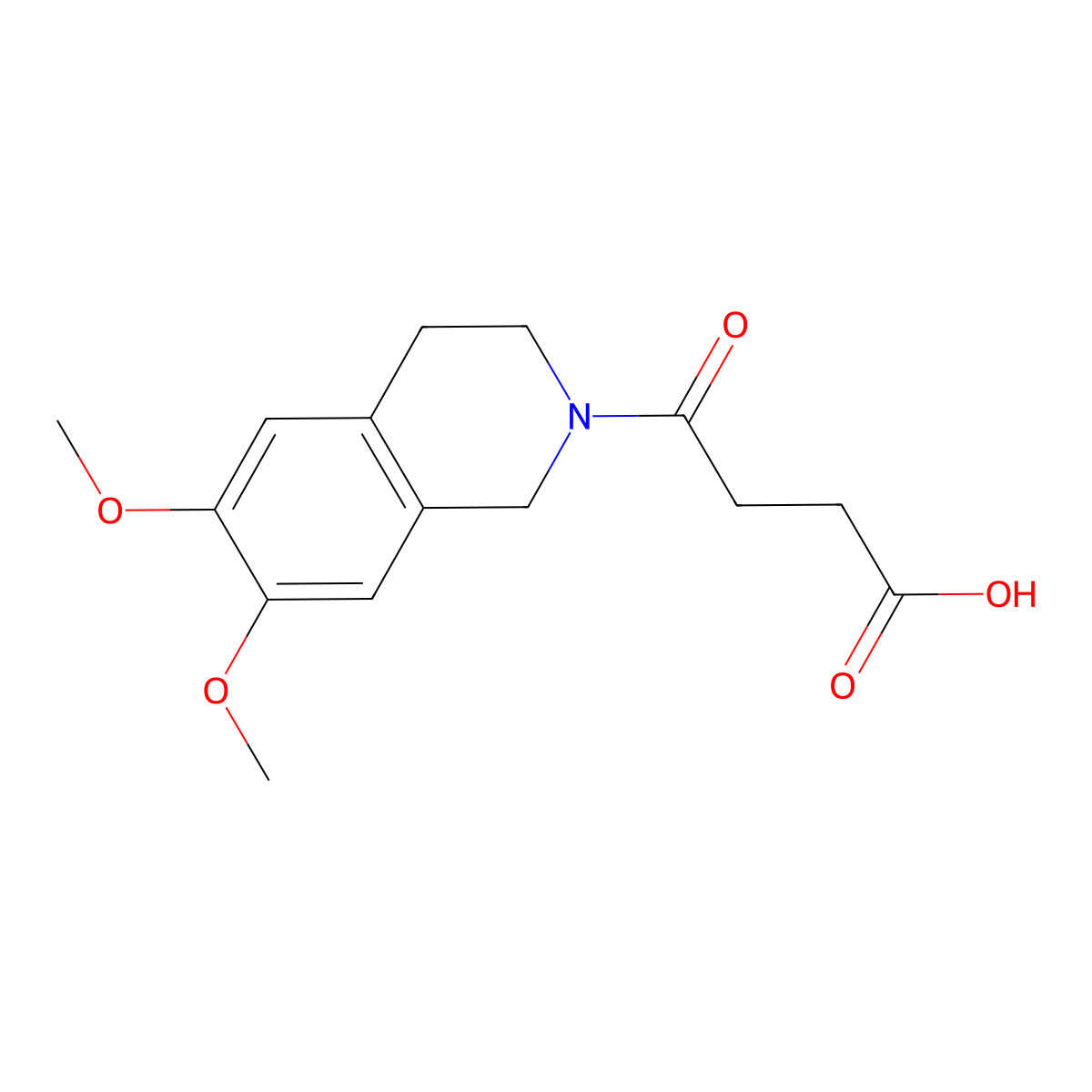 4-(6,7-Dimethoxy-1,2,3,4-tetrahydroisoquinolin-2-yl)-4-oxobutanoic acid molecular structure, CAS 842955-83-3