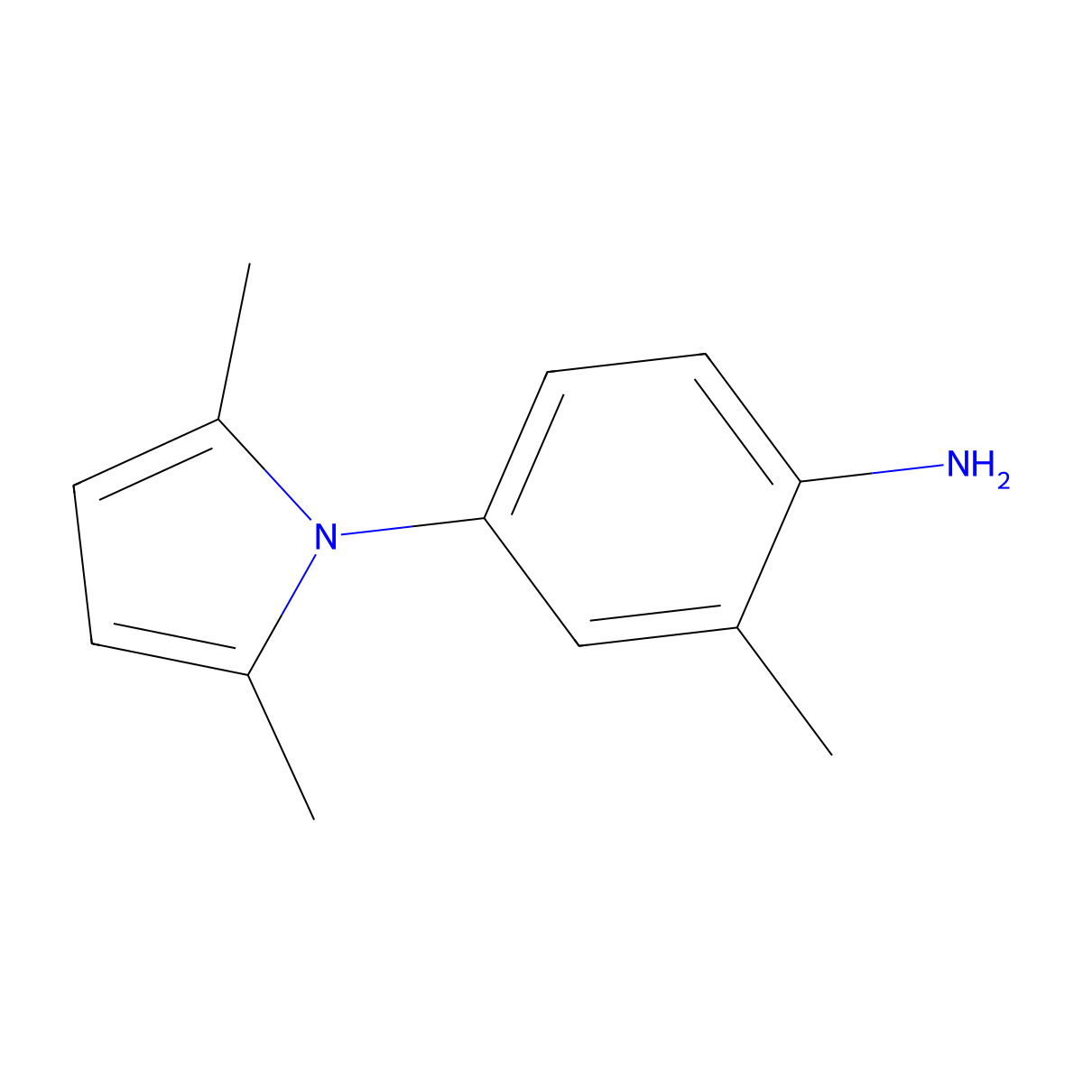 4-(2,5-Dimethyl-pyrrol-1-yl)-2-methyl-phenylamine molecular structure, CAS 842956-16-5