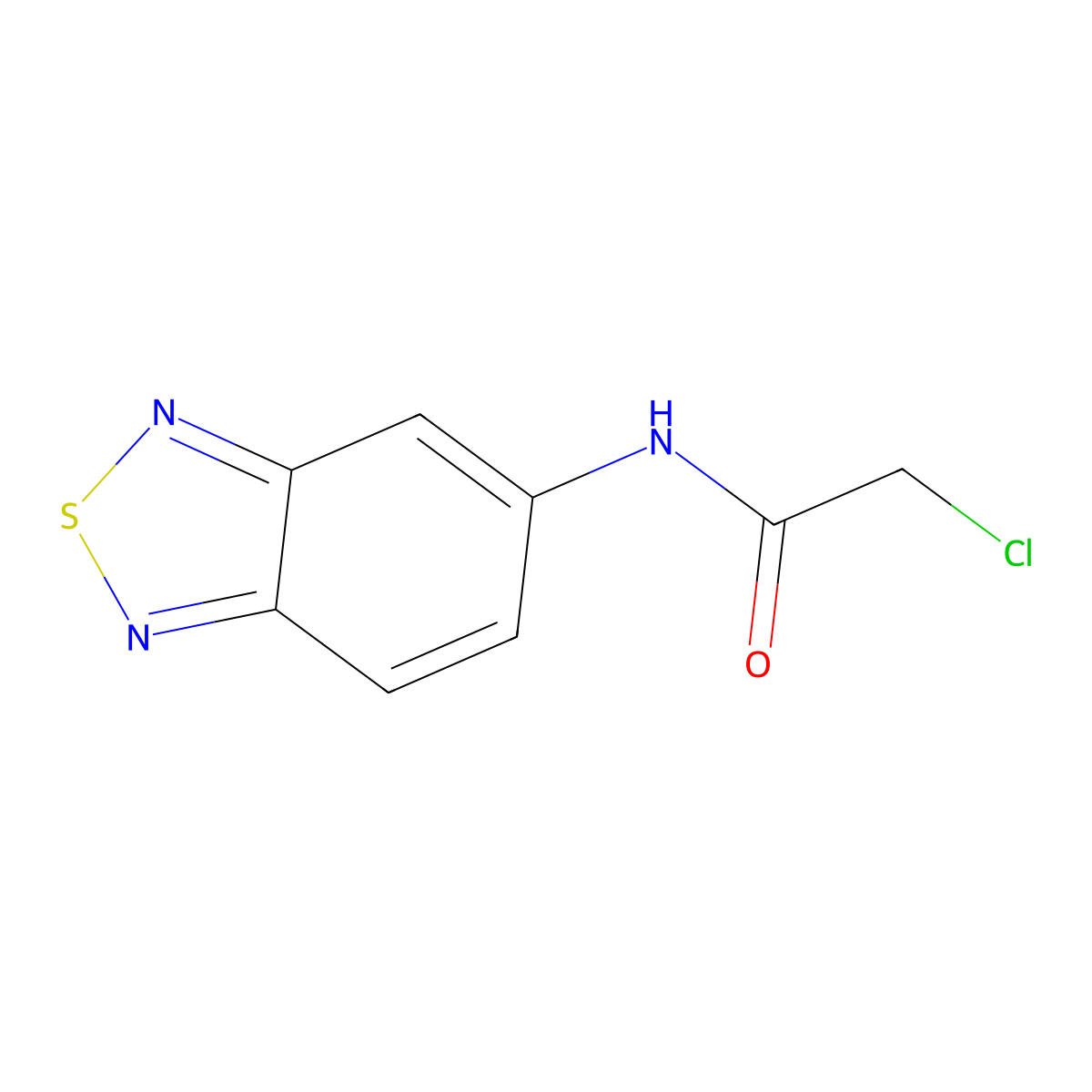 N-2,1,3-benzothiadiazol-5-yl-2-chloroacetamide molecular structure, CAS 842956-21-2