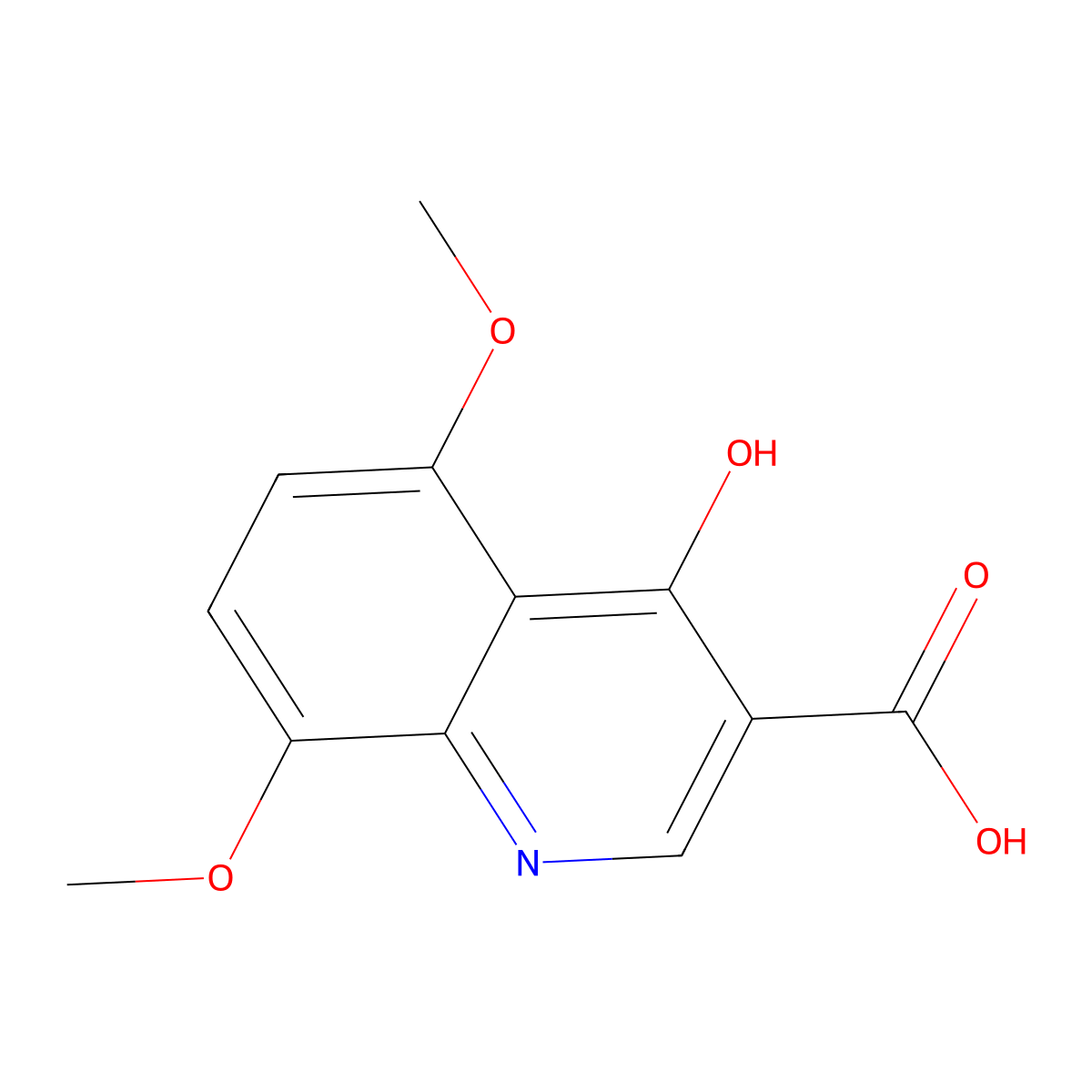 4-Hydroxy-5,8-dimethoxyquinoline-3-carboxylic acid molecular structure, CAS 842956-45-0