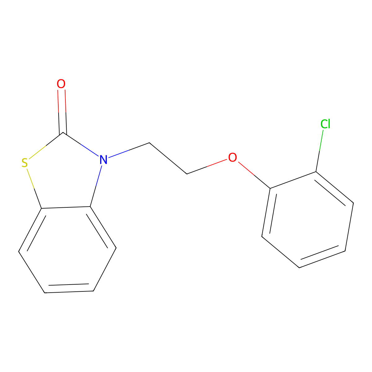 3-(2-(2-chlorophenoxy)ethyl)benzo[d]thiazol-2(3H)-one molecular structure, CAS 842956-83-6