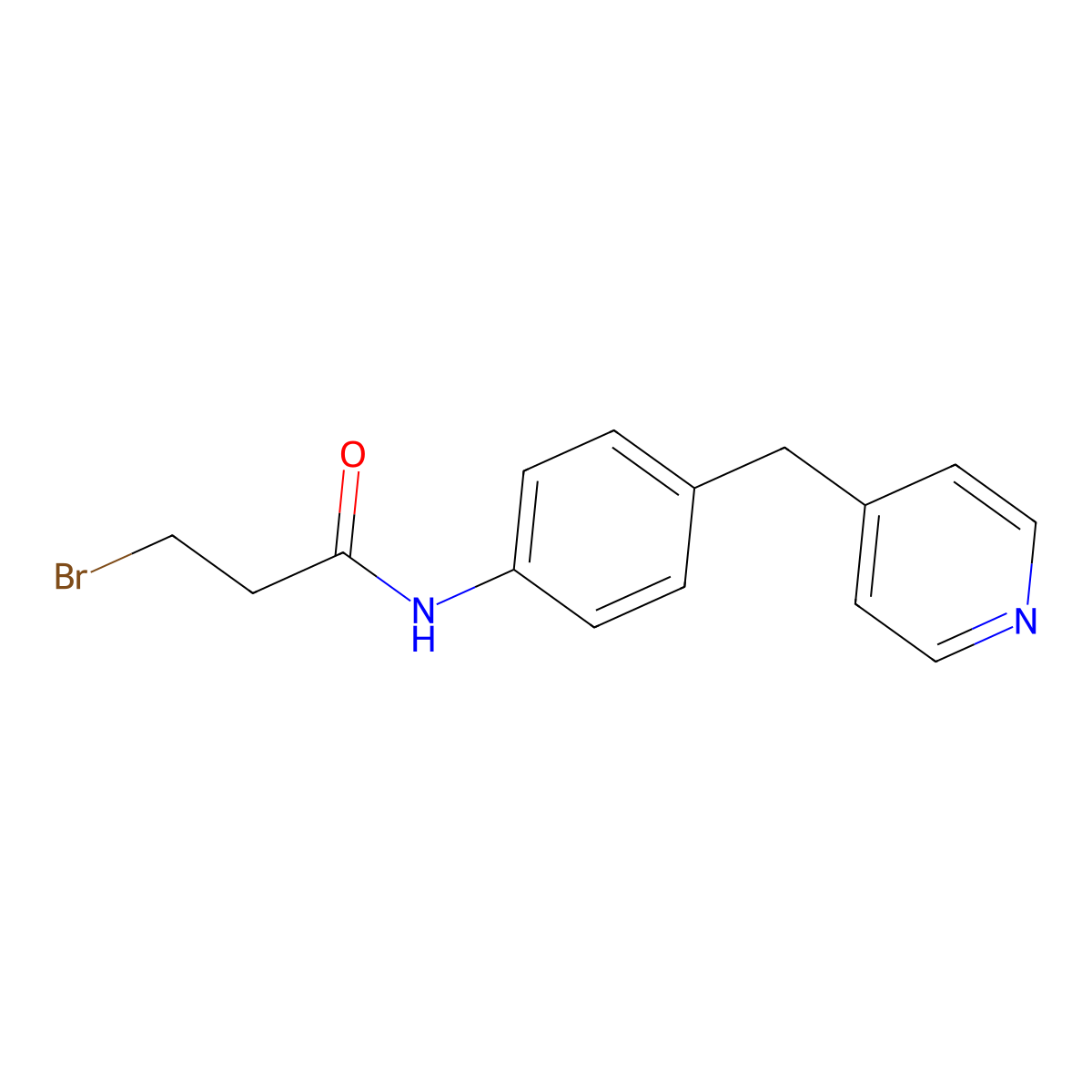 3-Bromo-N-(4-pyridin-4-ylmethyl-phenyl)-propionamide molecular structure, CAS 842956-84-7
