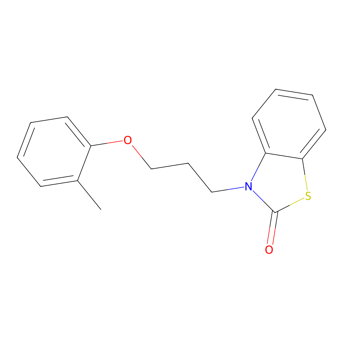 3-(3-o-Tolyloxy-propyl)-3H-benzothiazol-2-one molecular structure, CAS 842956-88-1