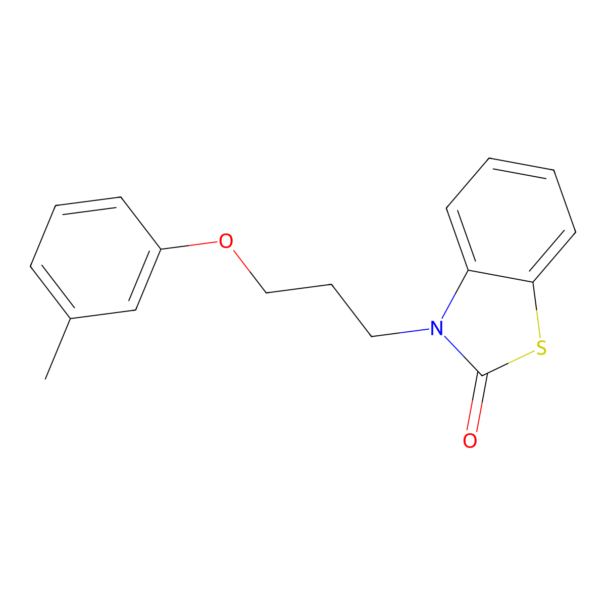 3-(3-m-Tolyloxy-propyl)-3H-benzothiazol-2-one molecular structure, CAS 842956-92-7