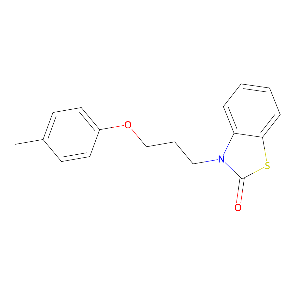 3-[3-(4-Methylphenoxy)propyl]-2,3-dihydro-1,3-benzothiazol-2-one molecular structure, CAS 842956-97-2