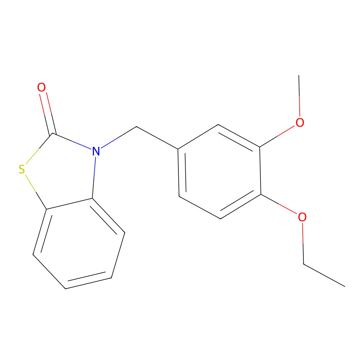 3-(4-Ethoxy-3-methoxy-benzyl)-3H-benzothiazol-2-one molecular structure, CAS 842957-07-7