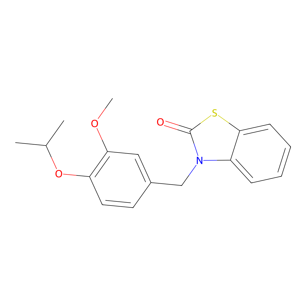 3-(4-isopropoxy-3-methoxybenzyl)benzo[d]thiazol-2(3H)-one molecular structure, CAS 842957-12-4