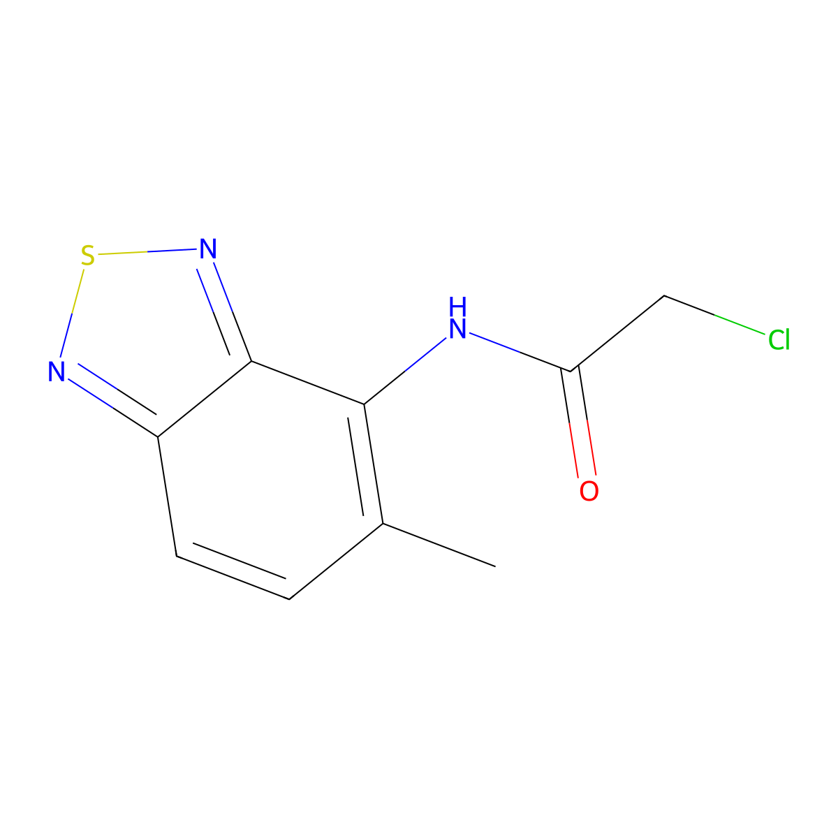 2-chloro-N-(5-methyl-2,1,3-benzothiadiazol-4-yl)acetamide molecular structure, CAS 842957-18-0
