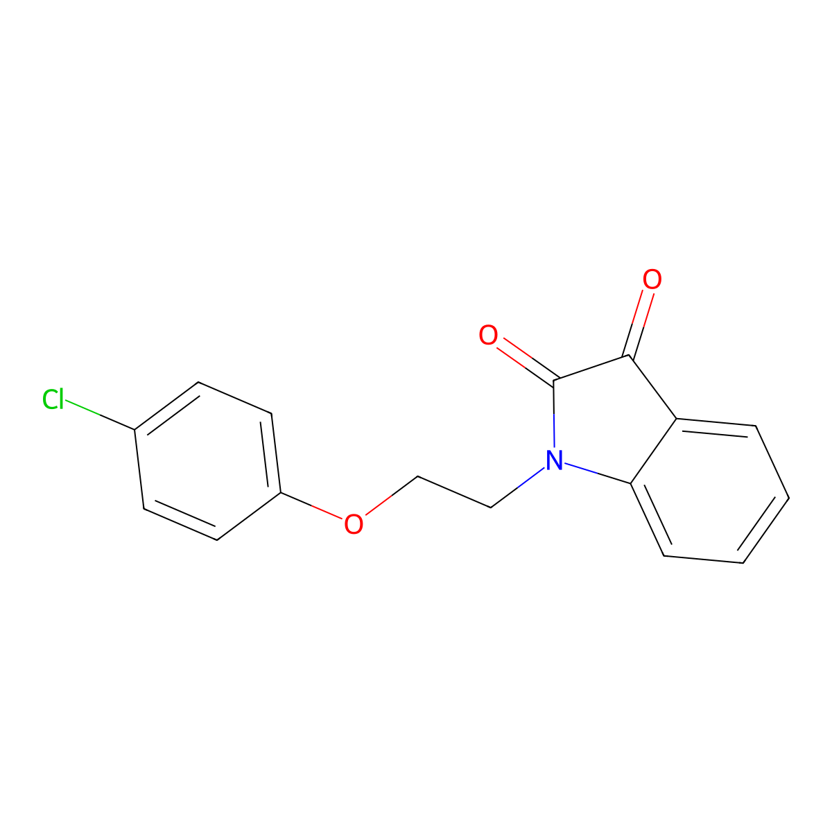 1-[2-(4-Chlorophenoxy)ethyl]indole-2,3-dione molecular structure, CAS 842957-26-0
