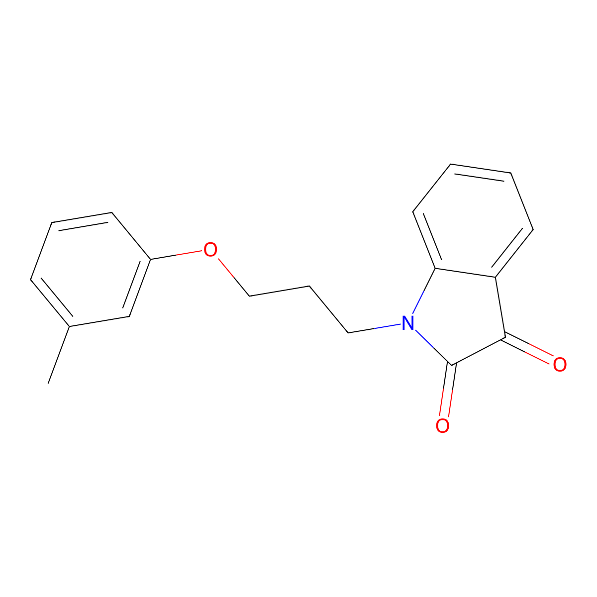 1-(3-(m-Tolyloxy)propyl)indoline-2,3-dione molecular structure, CAS 842957-31-7