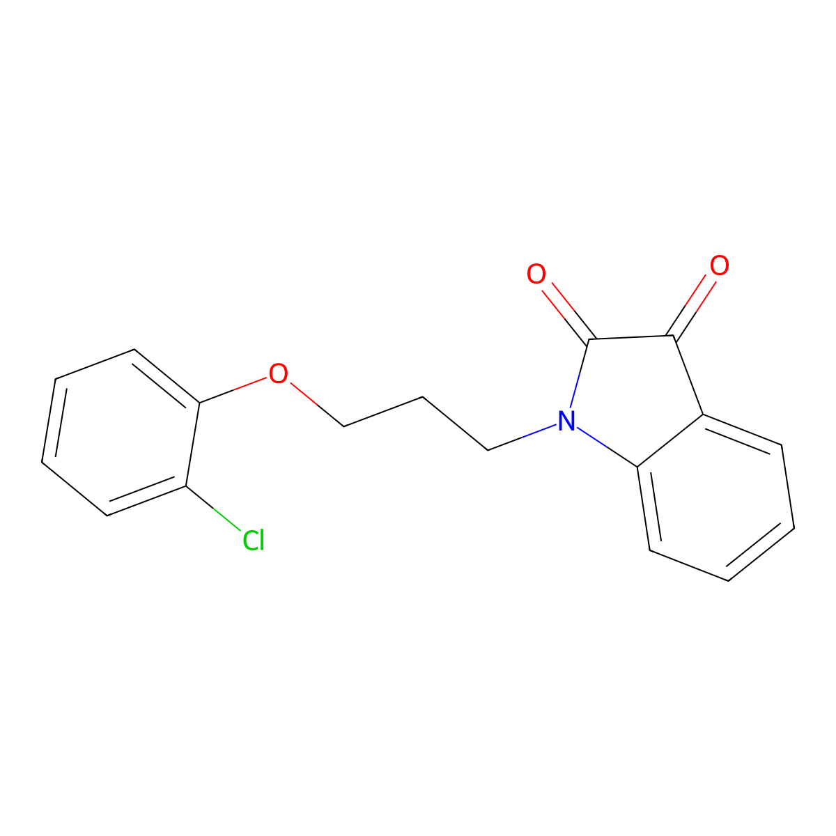 1-[3-(2-Chlorophenoxy)propyl]indole-2,3-dione molecular structure, CAS 842957-36-2