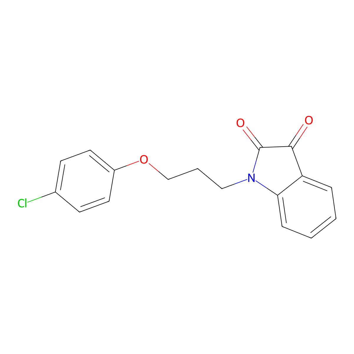 1-[3-(4-Chlorophenoxy)propyl]indole-2,3-dione molecular structure, CAS 842957-41-9