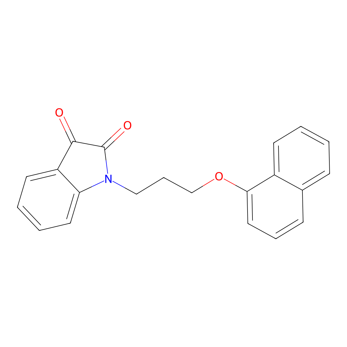 1-[3-(naphthalen-1-yloxy)propyl]-1H-indole-2,3-dione molecular structure, CAS 842957-45-3
