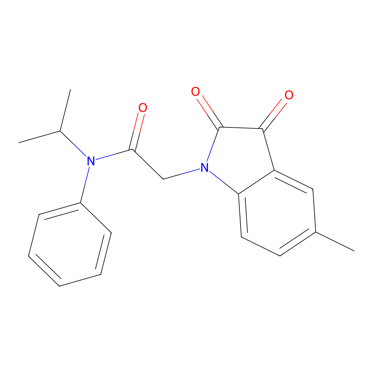 2-(5-methyl-2,3-dioxo-2,3-dihydro-1H-indol-1-yl)-N-phenyl-N-(propan-2-yl)acetamide molecular structure, CAS 842957-65-7