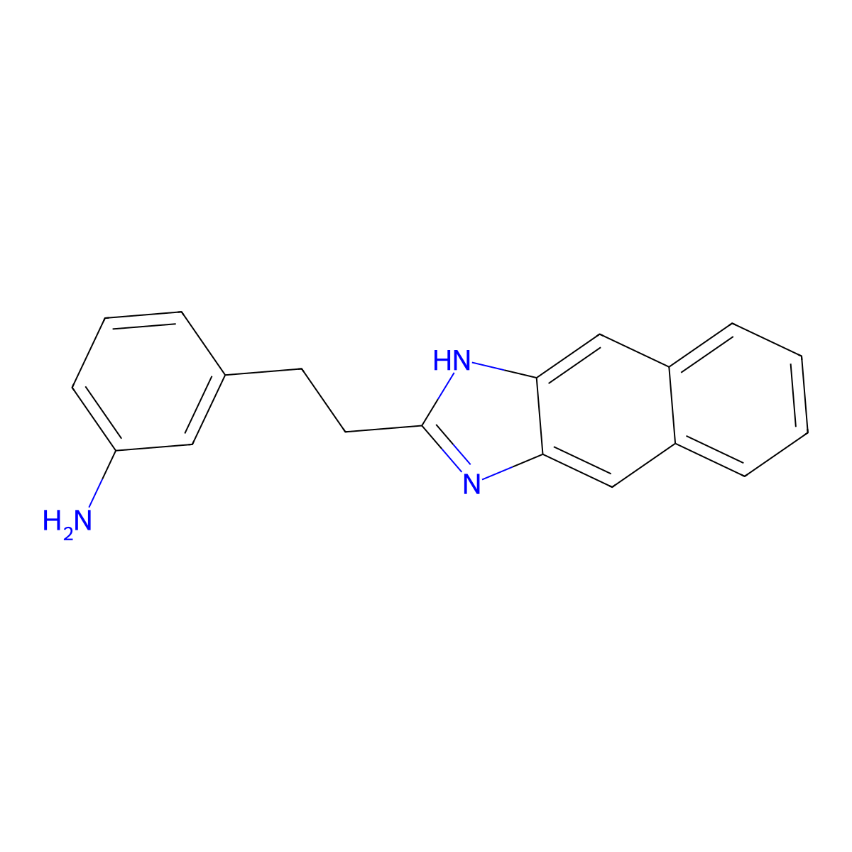 3-(2-(1H-Naphtho[2,3-d]imidazol-2-yl)ethyl)aniline molecular structure, CAS 842957-75-9