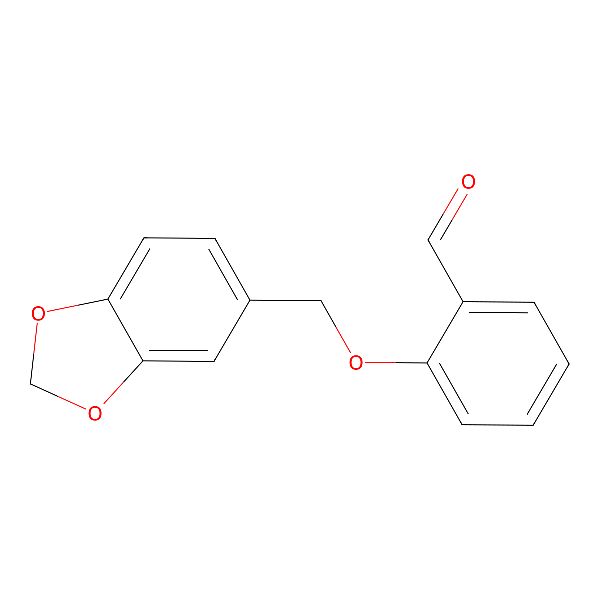 2-(Benzo[1,3]dioxol-5-ylmethoxy)-benzaldehyde molecular structure, CAS 842957-76-0