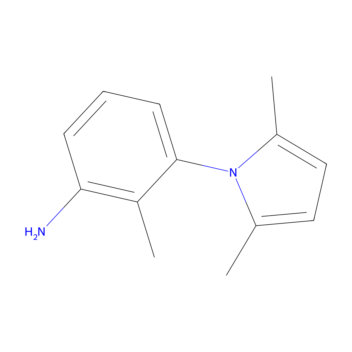 3-(2,5-Dimethyl-pyrrol-1-yl)-2-methyl-phenylamine molecular structure, CAS 842958-59-2