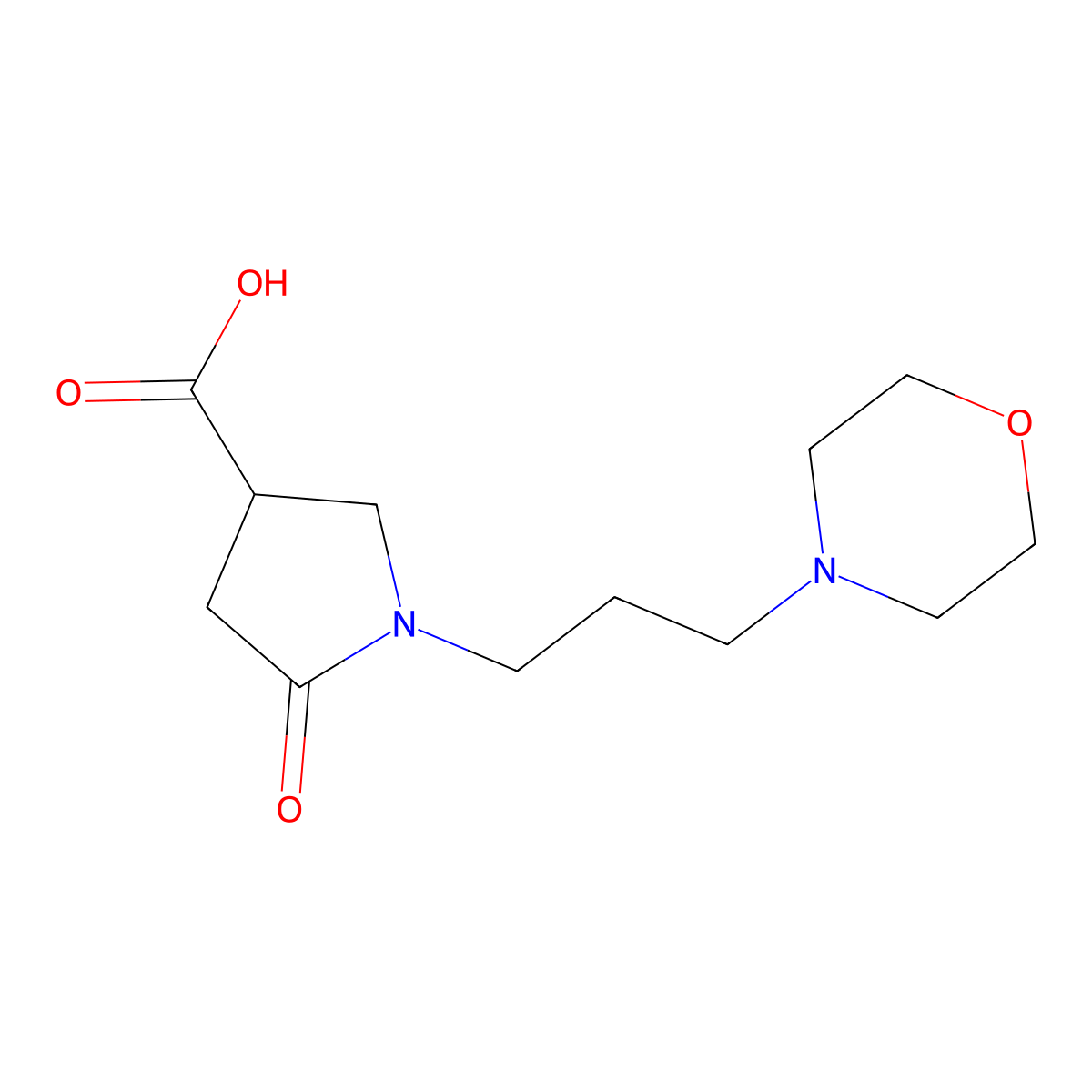 1-(3-Morpholin-4-yl-propyl)-5-oxo-pyrrolidine-3-carboxylic acid molecular structure, CAS 842959-24-4