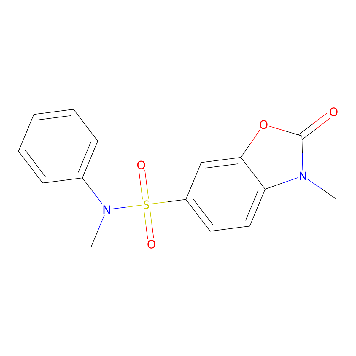 N,3-dimethyl-2-oxo-N-phenyl-1,3-benzoxazole-6-sulfonamide molecular structure, CAS 842959-33-5
