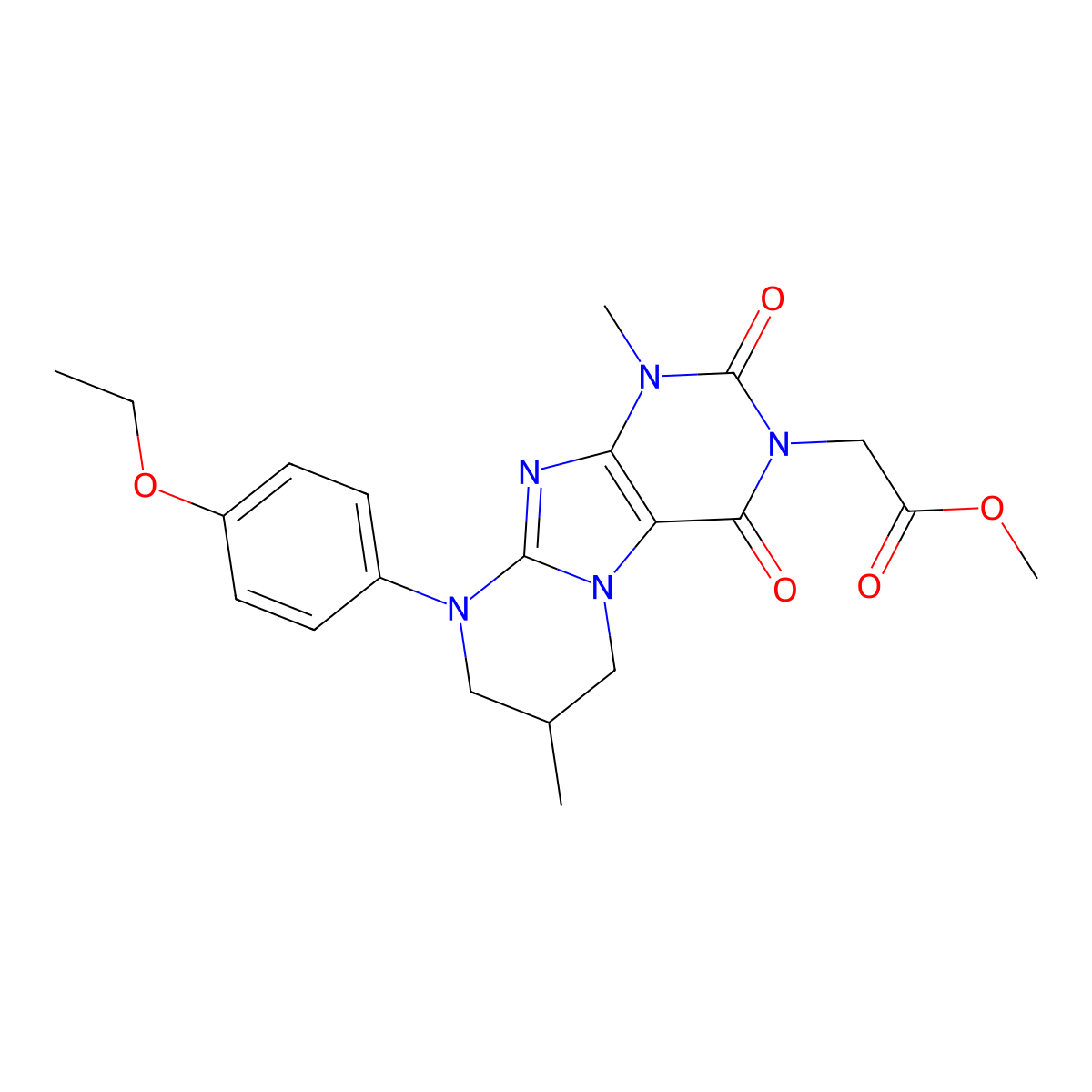 methyl 2-[9-(4-ethoxyphenyl)-1,7-dimethyl-2,4-dioxo-7,8-dihydro-6H-purino[7,8-a]pyrimidin-3-yl]acetate molecular structure, CAS 842959-35-7
