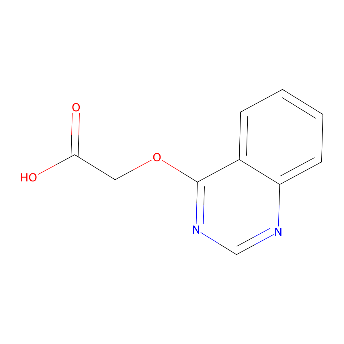 2-(Quinazolin-4-yloxy)acetic acid molecular structure, CAS 842959-64-2