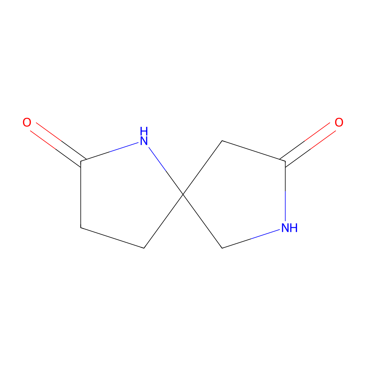 1,7-Diazaspiro[4.4]nonane-2,8-dione molecular structure, CAS 84296-37-7
